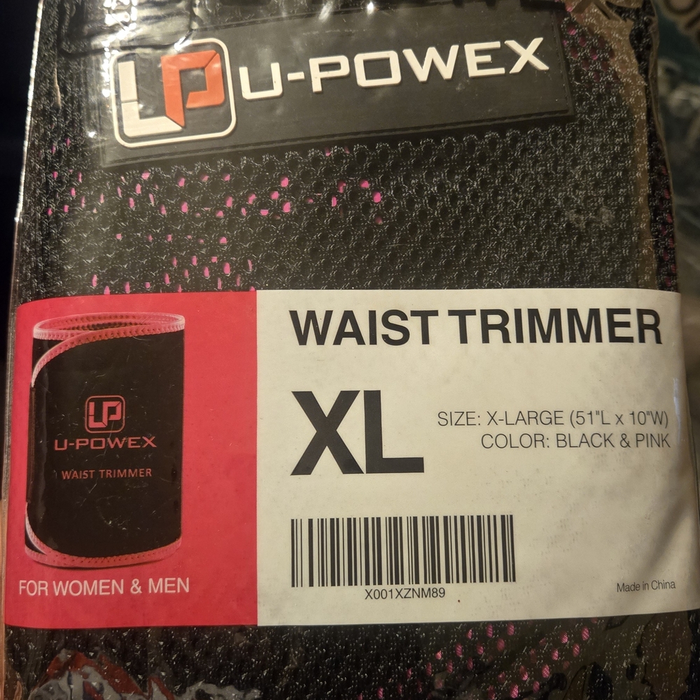 U-Powex Waist Trimmer Belt - Black and Pink - Picture 3 of 3